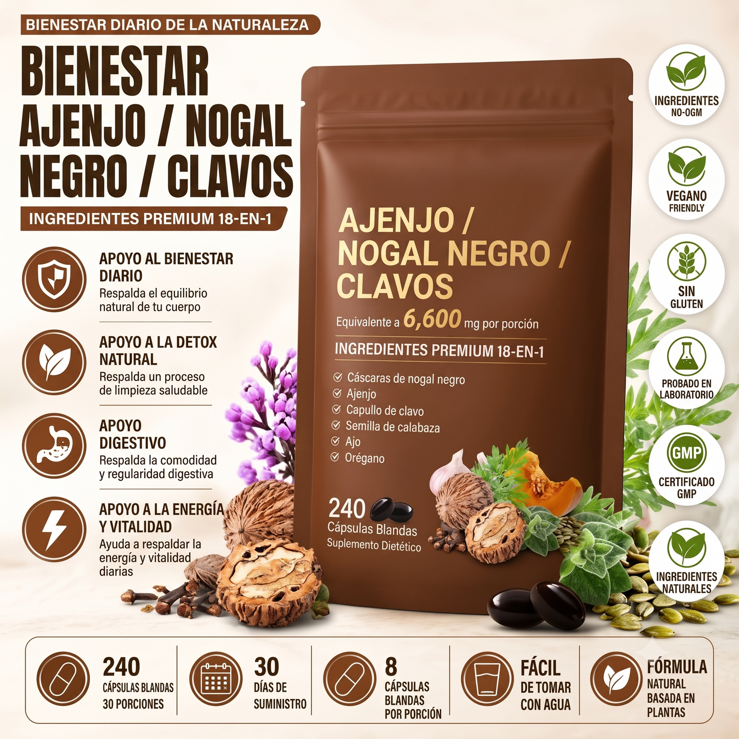 Reviora®: Promueve la limpieza interna y el bienestar digestivo.
